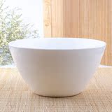 唐瓷雅轩 唐山纯白骨瓷陶瓷碗创意8寸面碗大汤碗大饭碗微波炉碗