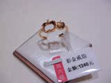 【包邮】周六福 18K彩金玫瑰金两个小苹果戒指4-008