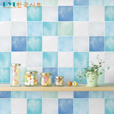 韩国进口格子浴室马赛克墙贴卫生间瓷砖贴纸防水墙纸厨房防油贴纸