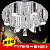 LED卧室灯房间灯吸顶灯圆形1米简现代约气泡水晶灯双色遥控餐厅灯
