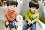 韩国代购2015冬装加绒童装儿童宝宝套头上衣 男女小童加厚卫衣