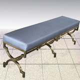 床前凳床边凳现代简约床长凳换鞋凳不锈钢拉丝钛金卧室沙发床尾凳