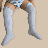 春秋夏男女婴儿长筒袜子纯棉松口过膝宝宝中筒薄儿童高腿袜0123岁