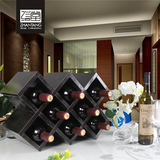 酒柜吧台红酒架摆件葡萄酒瓶架实木展示格子家用客厅欧式创意