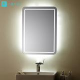 卫生间无框LED灯镜 壁挂悬挂浴室镜洗手间厕所灯镜卫浴镜子