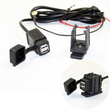 摩托车双USB充电器 防水摩托车手机充电器2.1A改装专用USB车充