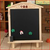 儿童学习绘画木屋可立可挂两用黑板留言板 磁性小黑板小房子画板