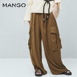 MANGO女装2016春夏|金小妹系列 直腿工装裤61083667|吊牌价259