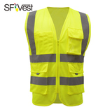 SFVest反光背心交通施工安全网布马甲环卫道路工地人员衣服可印字
