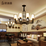 现代新中式吊灯客厅简约大气明清风格书房卧室茶楼餐厅铁艺灯具