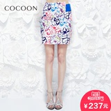 COCOON 2016夏新款专柜正品花朵印花修身包裙半身裙子232109010