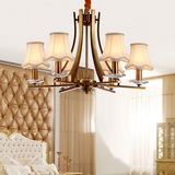 现代简约客厅吊灯 欧式水晶吊灯餐厅卧室 美式乡村北欧铁艺铜色灯