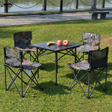 户外折叠桌椅套装 铝合金便携式沙滩桌椅五件套自驾游野餐桌椅
