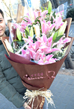 30朵香水百合花束上海鲜花同城速递上海鲜花店订花送花鲜花配送