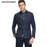 JackJones杰克琼斯纯亚麻男士修身西服西装外套C|216108015