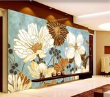 欧美风复古欧式花卉油画壁纸卧室客厅电视背景墙纸无纺布壁画