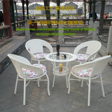 藤编休闲咖啡厅酒店庭院阳台藤椅子茶几三五件套桌椅组合户外家具