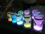 首嘉酒具LED充电酒吧台灯 创意亚克力沙漏发光透明装饰烛台小夜灯