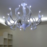 现代简约时尚艺术天鹅吊灯创意欧式客厅餐厅卧室水晶LED工程灯具