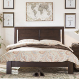 真品简约现代中式北欧美式实木床1米8双人床婚床卧室家具特价包邮