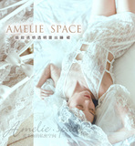 Amelie space 春夏唯美新娘白色全蕾丝性感睡裙孕妇写真睡衣