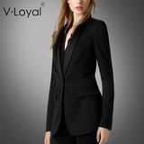 V·Loyal2016春季新品时尚修身小西装欧美高端工作职业西服女外套