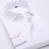 春秋季商务结婚西装衬衫男长袖西服衬衣白色正装免烫修身工装寸衫