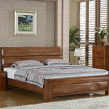 特价中式全实木床高箱储物床1.8米厚重老榆木床1.5双人床卧室家具