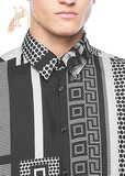 孔雀翎 新款Versace/范思哲男装长袖真丝衬衫A68968-A218321-A737