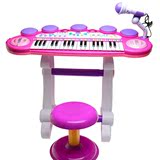 灿辉早教益智儿童玩具多功能音乐电子琴钢琴玩具带唱歌麦克风电源