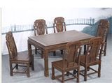 红木家具非洲鸡翅木餐桌象头长方形仿古实木饭桌椅组合茶桌特价