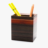 古木生花原创实木笔筒个性时尚创意桌面摆件多功能办公文具收纳盒