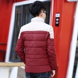 青少年常规外套男士白鸭绒修身旅游外穿新款涂层布韩版羽绒服