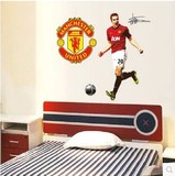 足球明星曼联范佩西人物墙贴纸 客厅沙发背景墙卧室床头装饰贴画