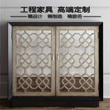 新中式门厅柜家具组 合实木玄关柜玄光台 储物柜装饰柜 家具定制
