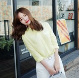 2016春韩国正品代购女装 直邮 嫩黄甜美舒适长袖衬衫 cherrykoko
