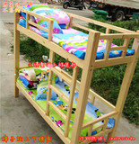 幼儿园双层床儿童上下床 樟子松木制床 双层护栏床幼儿实木床