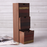 收纳柜 抽屉式 储物柜 小木柜收纳柜储物柜 实木复古做旧木盒创意