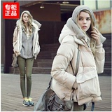 香港代购冬装品牌短款羽绒服女韩版新款2015宽松大码时尚加厚外套