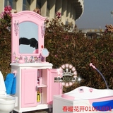 新芭比娃娃洗澡浴室浴缸 梳妆台 马桶套装礼盒 DIY过家家玩具