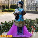 中国特色手工艺摆件北京绢人唐娃娃 中国风礼品家居装饰摆件