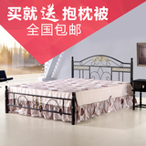 铁床双人床豪华款白色公主床1.5 1.8米1.2米单人床 铁艺床包邮
