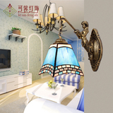 蒂凡尼地中海美人鱼壁灯现代简约卫生间过道床头创意复古镜前灯