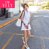 imvely2016韩国直采 夏季新款清新小白裙女连衣裙J1604596I