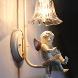 古美北欧现代创意壁灯 欧式个性艺术卧室 客厅餐厅酒吧天使床头灯