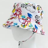 包邮！全棉环保活性印花儿童款渔夫帽 遮阳帽 棒球帽 防紫外线帽