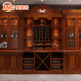 泰豪居整体酒柜定制欧式订制酒柜实木整体吧台柜定做酒窖整装订做