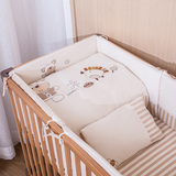 小乐娃 高端彩棉婴儿床上用品 床品9件套可拆洗 婴儿床配套床品