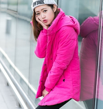 2015年冬装韩版轻薄修身羽绒服女中长款大码休闲棉衣