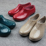 春夏季雨鞋雨靴水靴塑胶鞋套鞋防水防滑水鞋厨房成人低帮短筒女鞋